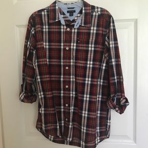 Red Tommy Hilfiger Button Down